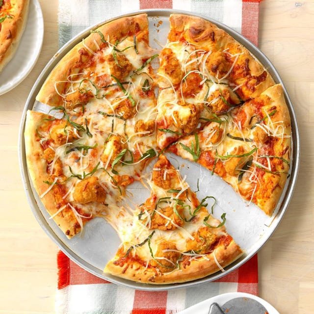 Chicken Parmigiana Pizza.